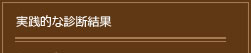 実践的な診断結果